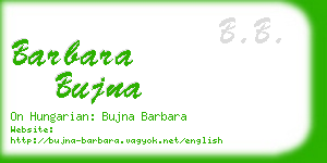 barbara bujna business card